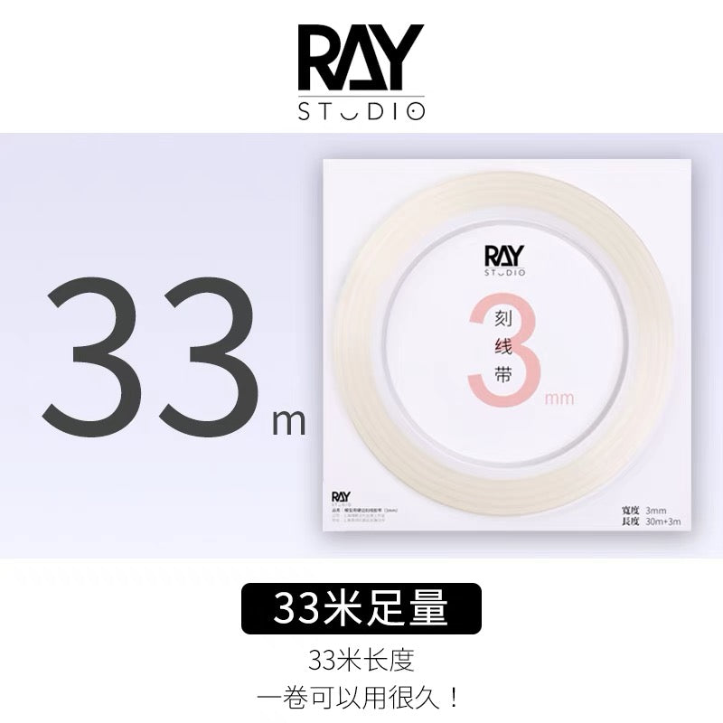 RAY's Model World Push Knife Positioning Cutting Line Transparent Curved Surface Hard Edge Tape GK Modified Gundam Model Tools