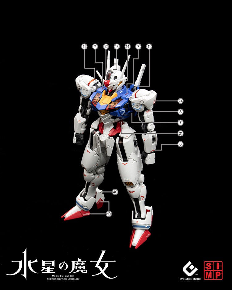 EVO-HG AERIAL Gundam Water Sticker 1/144 Witch of Mercury AERIAL Protagonist Machine Balloon Version EVO Fluorescent
