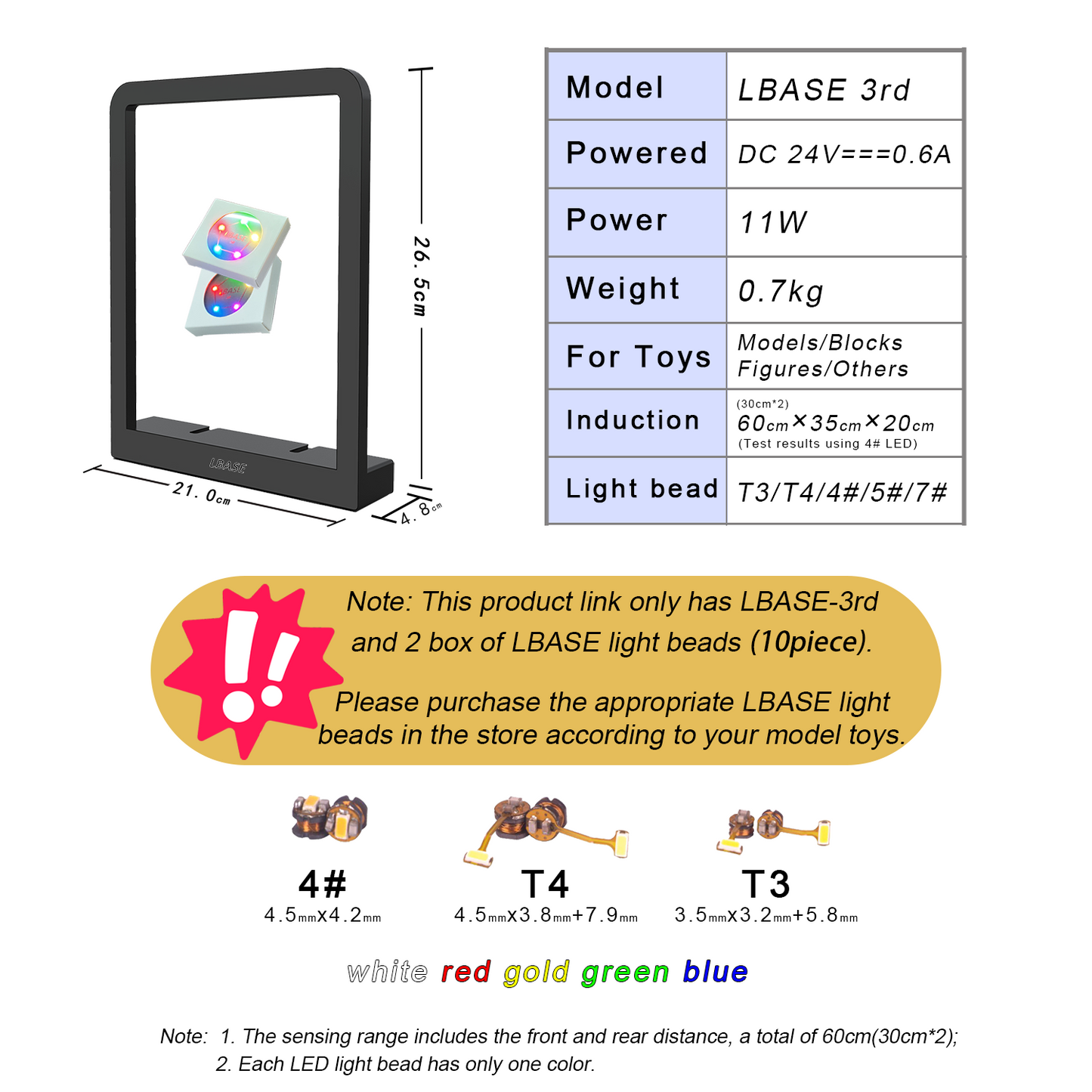 【LBASE 3rd】Wireless Illumination Display Board for Gundam / LEGO Toys