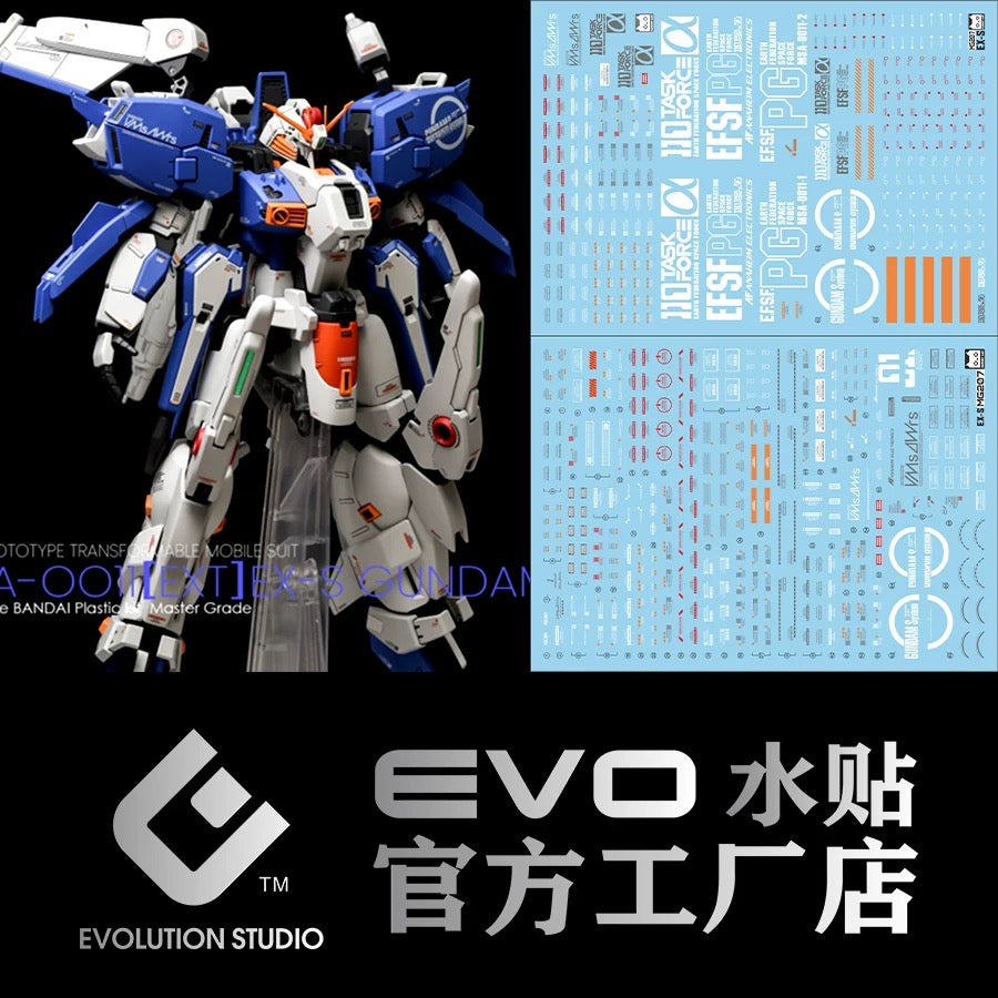 EVO > [Square Cat] MG207 water sticker can be used for Bandai MG EXS1.5 EX-S fluorescent