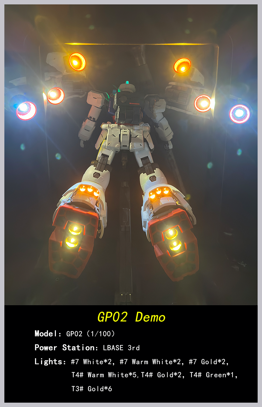 【LBASE Led Set】LBASE wireless lighting group for Gundam MG Zaku / Unic