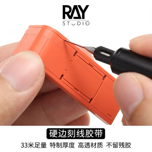 RAY's Model World Push Knife Positioning Cutting Line Transparent Curved Surface Hard Edge Tape GK Modified Gundam Model Tools