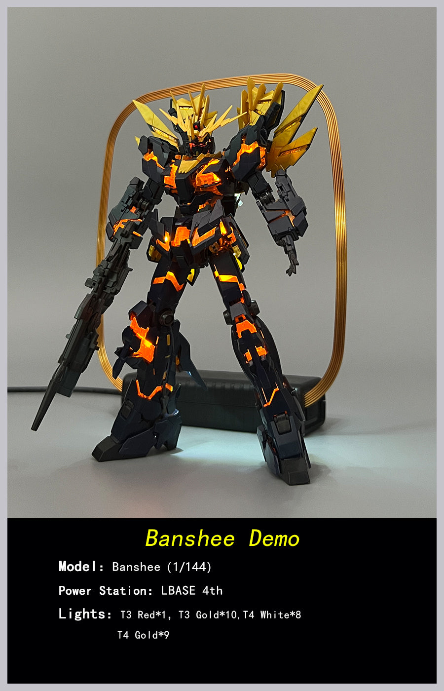 【LBASE Led Set】LBASE wireless lighting group for Gundam MG Zaku / Unicorn / Phenex / Sinanju / Justice / Freedom / Banshee / GP02 / Eixa / Narrative / Barbatos