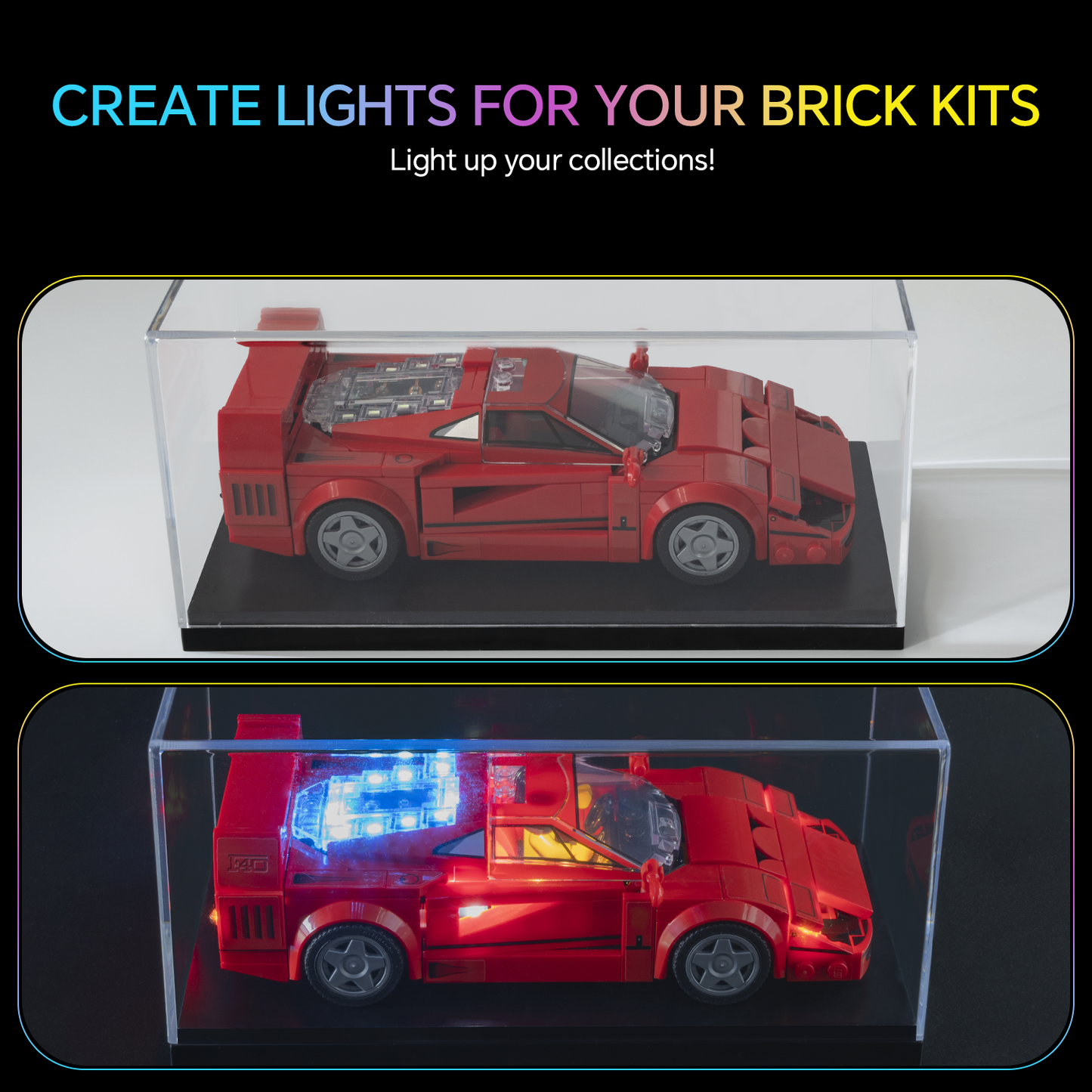 【LBASE-6th】LBASE wireless transmitter & wireless lights for LEGO Speed Champions Bricks (Without LEGO Bricks)