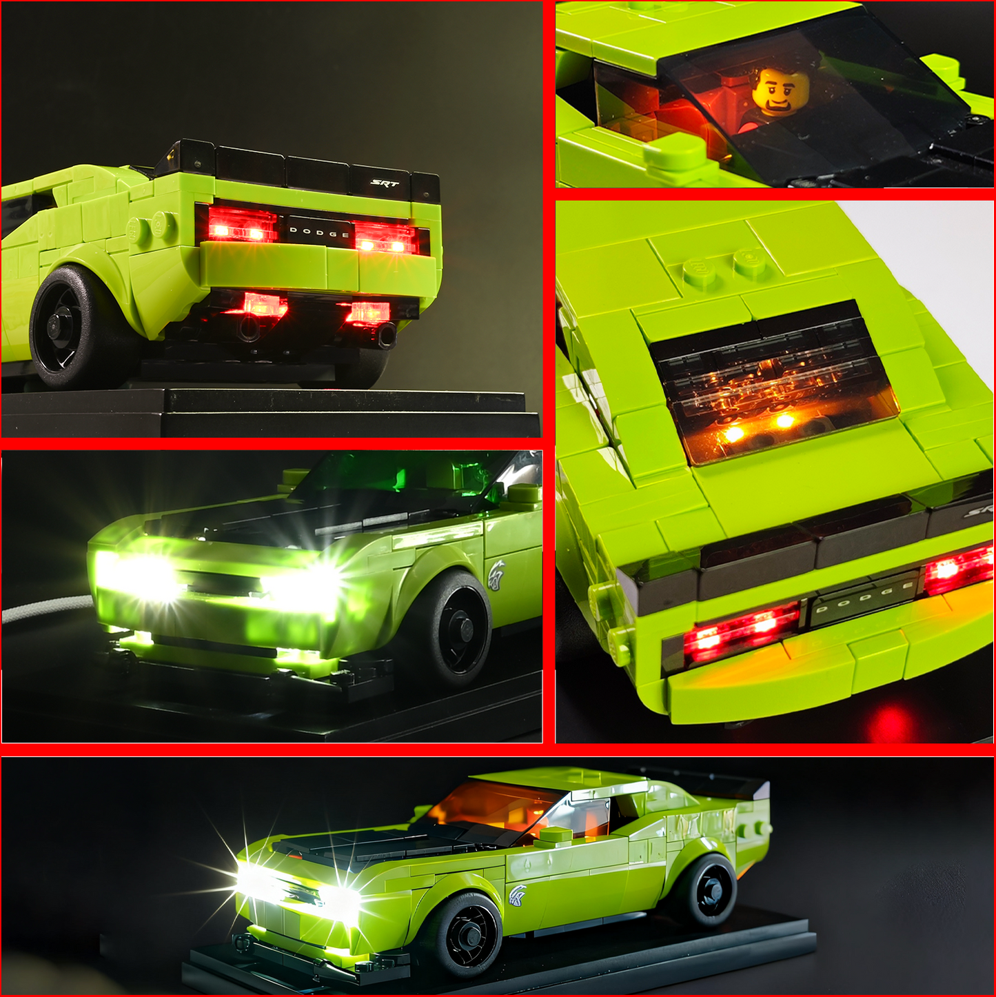 【LBASE-6th】LBASE wireless transmitter & wireless lights for LEGO Speed Champions Bricks (Without LEGO Bricks)