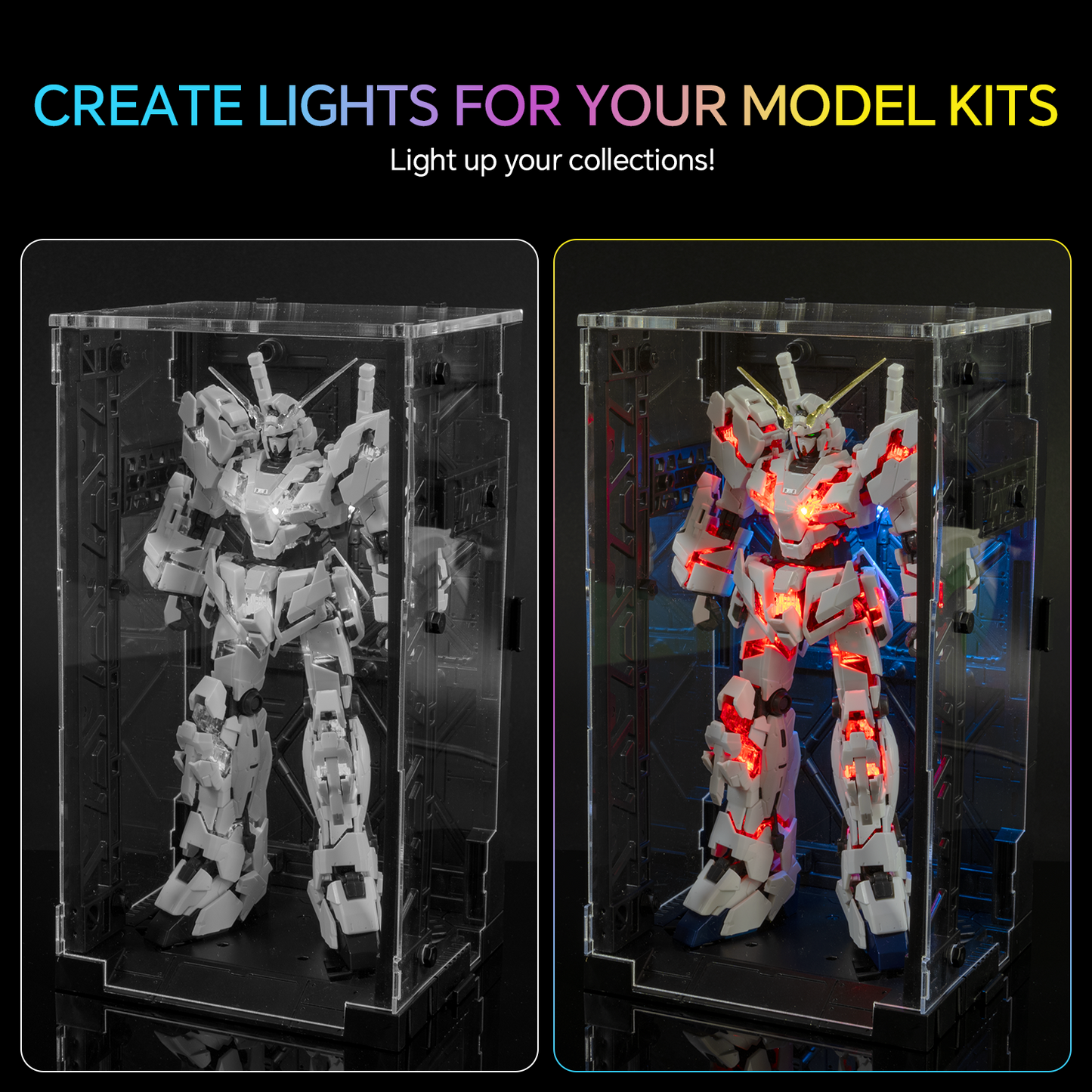 【LBASE-5th+Dust proof】LBASE wireless transmitter & wireless lights for Gundam model (Without Gundam model)