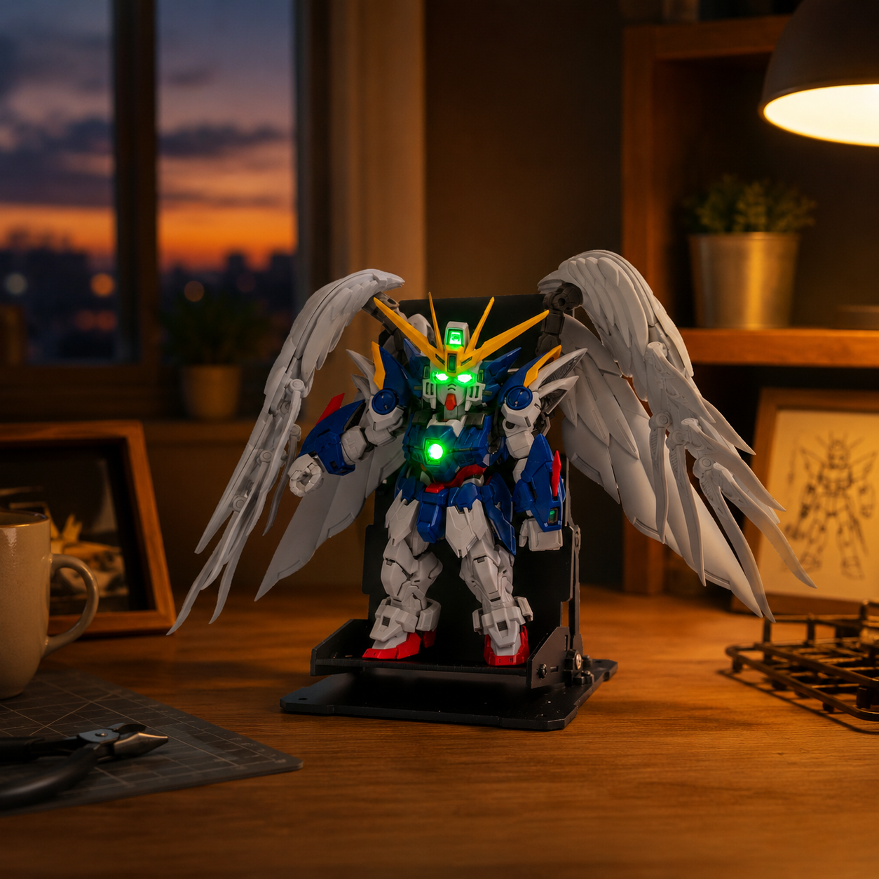 【Bundle Link】LBASE wireless transmitter & wireless lights for Gundam model (Without Gundam model)
