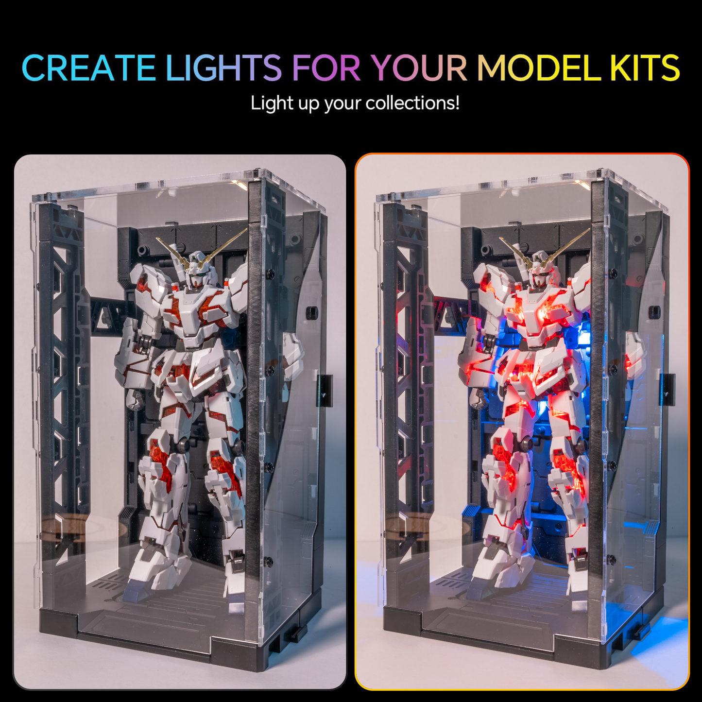 【Bundle Link】LBASE wireless transmitter & wireless lights for Gundam model (Without Gundam model)