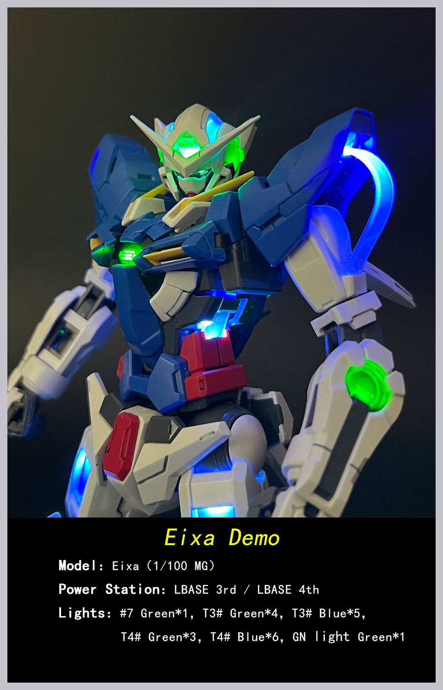 【LBASE Led Set】LBASE wireless lighting group for Gundam MG Zaku / Unic