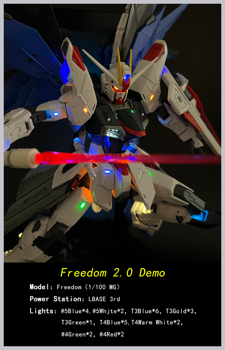【LBASE Led Set】LBASE wireless lighting group for Gundam MG Zaku / Unic