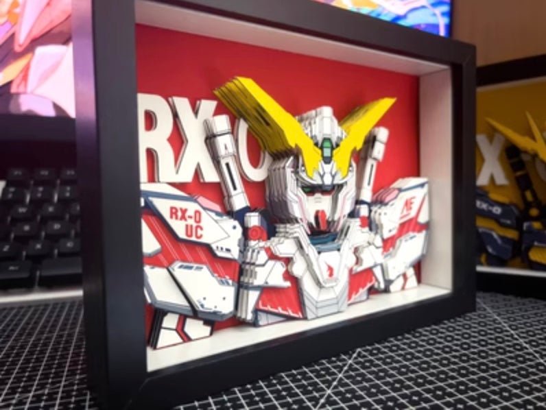 Handmade Gundam Paper Craft Diorama